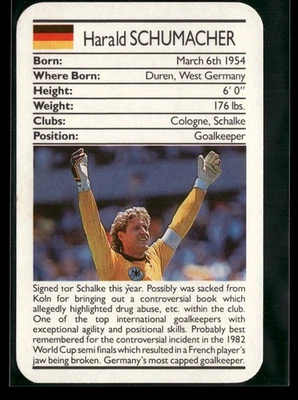 1988 ACE Sporting Greats # Harald Schumacher Colônia Schalke - Imagem 1 de 2