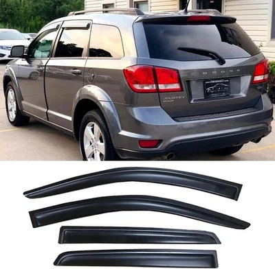 Visera de ventana lateral deflector de ventilación de viento para Dodge Journey 2009-2020, protector de lluvia solar Foto 1 de 4
