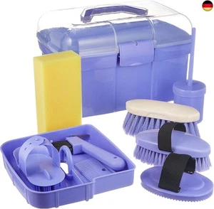 Kerbl Putzbox befüllt für Kinder, lila (Pflegeset für Pferde) 321765, 8 Stück (1 - Bild 1 von 3