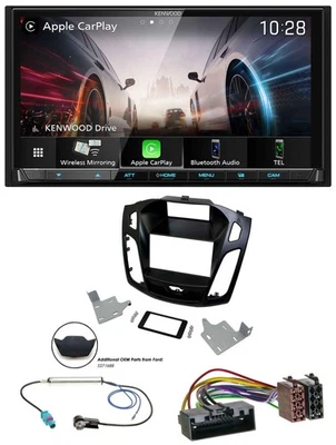 Kenwood MP3 2DIN USB DAB Bluetooth Autoradio für Ford Focus 2014-2018 schwarz - Bild 1 von 4