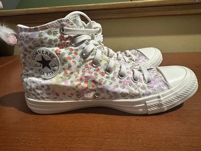 女式匡威全明星高帮上衣 9.5 码多色圆点 — 第 1/4 张图片