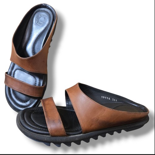 VANS Sandali Dries Van Noten Slide 36 5 5 5 6 in pelle marrone ballerine terrose Y2k Normie