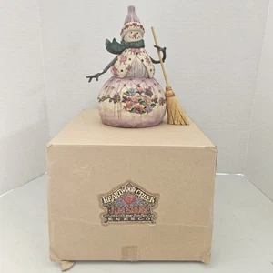 Jim Shore 2003 Heartwood Creek Winter's Warmth Snowman With Broom C 112249 - Picture 1 of 7