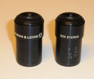 Par de oculares estéreo BAUSCH & LOMB B&L 33x de 24 mm de diámetro 31-05-65 - Imagen 1 de 4