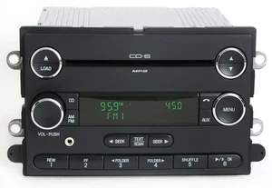 2006-2009 Ford Fusion Milan Radio AM FM 6 Disc CD w Aux Input -PN 9E51-18C815-AA - Picture 1 of 5