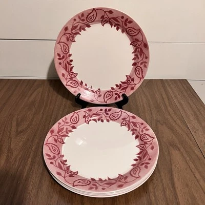 Corelle Gypsum Dinner Plates Red Leaf Berry 10.25” Set of 6 Break Chip Resist - Image 1 of 4