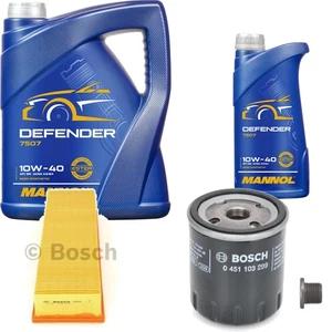 BOSCH Inspektionspaket 6 L MANNOL Defender 10W-40 für Renault Safrane I B54_ - Bild 1 von 12