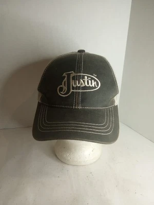 Gorra Justin Gorra Snap Back Marrón Tostado Malla Camionero Bordada Western Para Hombre Clásica Foto 1 de 4