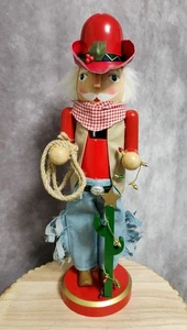 Cowboy Western Santa Nussknacker Hut Kaktus Lasso Stiefel Weihnachten Holz Deko 14" - Bild 1 von 9