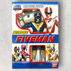 Figura de acción vintage Toy Bandai 1990 Chikyu Sentai Fiveman 8" Five Blue - Imagen 1 de 3