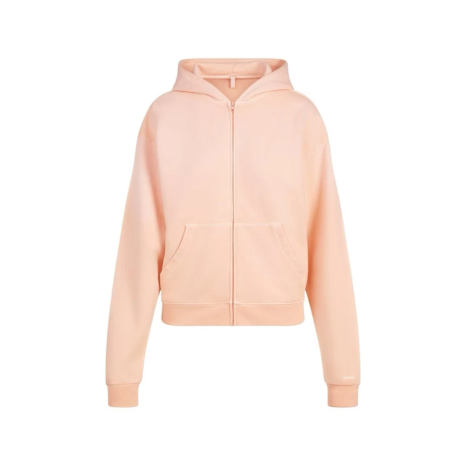Skims French Terry Zip-Up Hoodie LIMITED EDITION Cantaloupe Size S. $94 MSRP. - Изображение 1 из 4