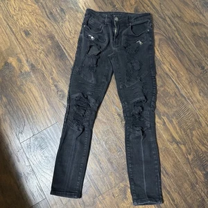 Rue21 Men's Jeans Size 28x30 Skinny Supreme Flex Black Denim - Picture 1 of 4