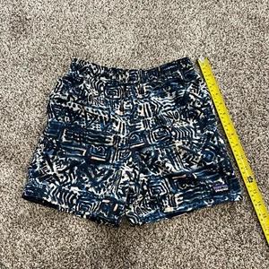 Patagonia Kids Boys Large Baggies Shorts 5" Lined Swim Trunks Batik Blue Beach - Picture 1 of 8