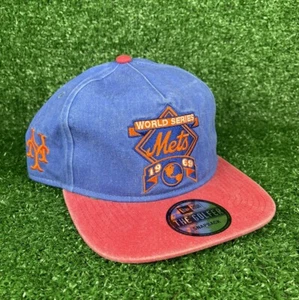 New Era New York Mets Pigment Dye The Golfer Snapback Hat Cap Logo Blue Orange - Picture 1 of 5