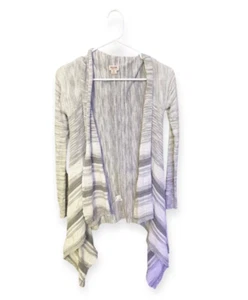 Mossimo Strickjacke vorne offen grau gestreift klein weiche Baumwolle Gr. S - Bild 1 von 7