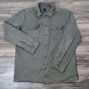 Hot Topic Green Military Adult Medium Long Sleeve Shirt Punkcore 90s Streetwear - Picture 1 of 10