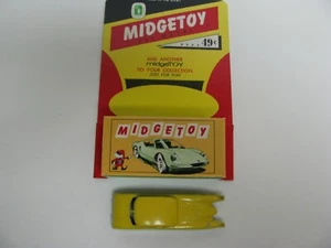 MIDGETOY DREAM FUTURISTIC YELLOW CAR WITH BOX NOS VINTAGE DIECAST TOY ROCKFORD I - Picture 1 of 8