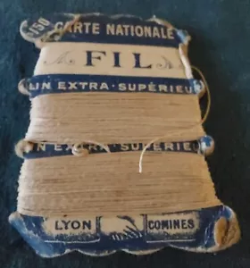Superior Linen Thread National Map Lyon Comines - Picture 1 of 2