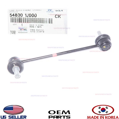 Barra estabilizadora delantera genuina enlace lado izquierdo del conductor ⭐OEM⭐ Hyundai Kia 54830-1J000 Foto 1 de 3