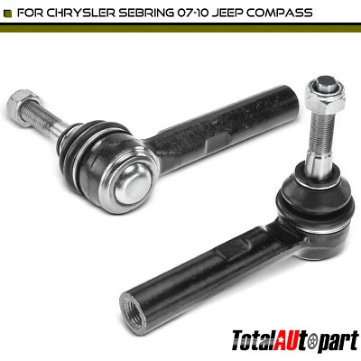2Pcs Tie Rod End for Chrysler Sebring 2007-2010 Jeep Compass Compass Front Outer - Image 1 of 4