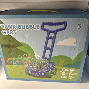 Bubble Lawn Mower for Kids Toddlers w/Light,Automatic Push Toys,blue,AM7 - Picture 1 of 5