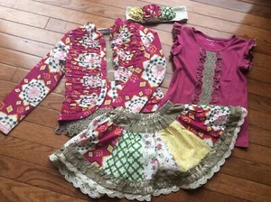 ~ Girls Mustard Pie 4 piece Outfit - Size 4T - Picture 1 of 2