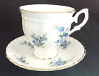 Crown Staffordshire China Coffee Cup & Saucer - Forget Me Not