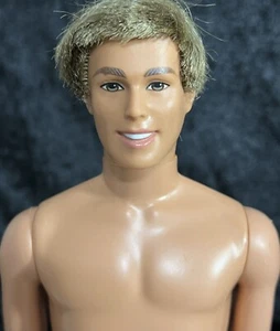 Dark Blonde Rooted Hair-Ken Mattel Fashion Barbie doll-Knees Bend-Nude For OOAK - Picture 1 of 3