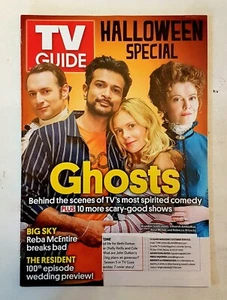 TV Guide Magazine Oct 2022 Ghosts ROSE MCIVER UTKARSH AMBUDKA Halloween Special - Picture 1 of 2