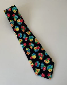 Trent Nathan Retro Vintage 80s 90s Men's Necktie Tie Floral Made in Australia - Picture 1 of 8