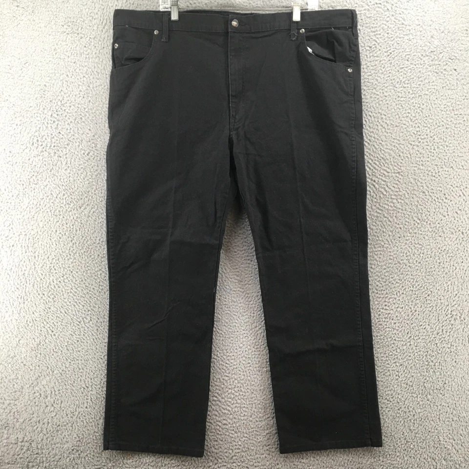 Dickies Straight Leg Jeans Mens 42x30 (actual 44x30) Black Denim Mid Rise Zip - Image 1 of 4