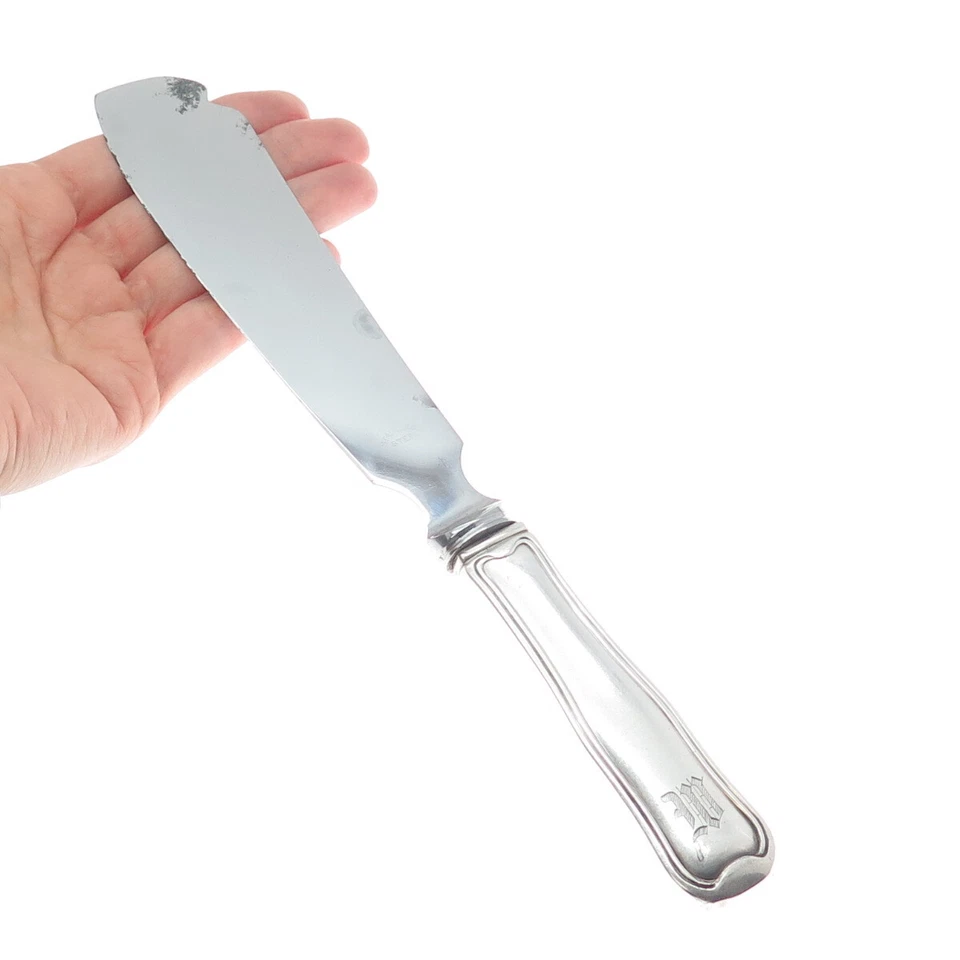 Antiguo cuchillo danés para pasteles GEORG JENSEN 925 mango de plata esterlina 1947 Foto 1 de 4