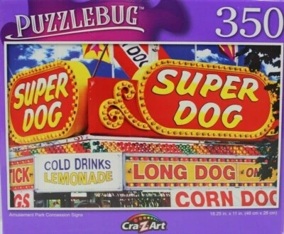 Jigsaw Puzzle 350 Piece Amusement Park Carnival Concession Signs 18X11 Puzzlebug - Image 1 of 3