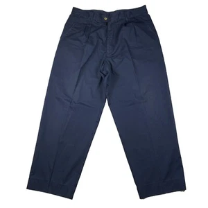 FILA Vintage Mens Navy Blue Pleated Chino Khakis Size 54 ITA XXL - Foto 1 di 11