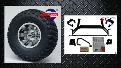 EZGO TXT ELECTRIC GOLF CART 6" LIFT KIT + 10" WHEELS and 22" ALL TERRAIN TIRES - Image 1 of 4
