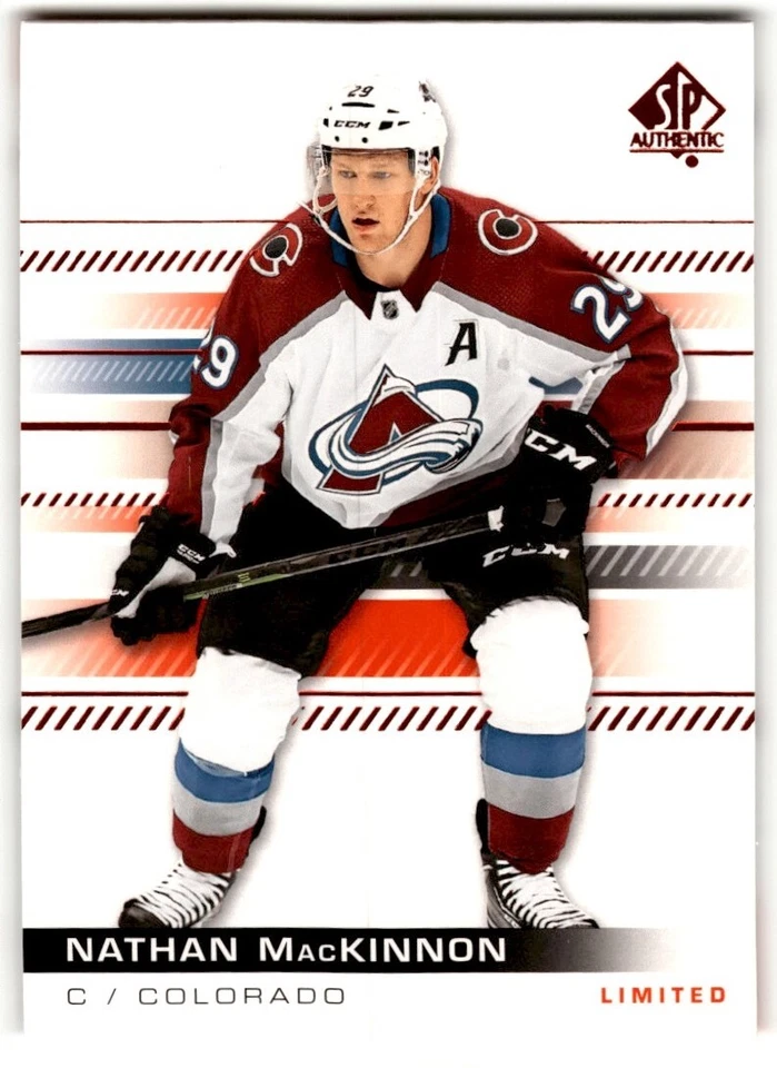 2019-20 SP Authentic Limited Red Nathan MacKinnon #97 Colorado Avalanche - Image 1 of 2