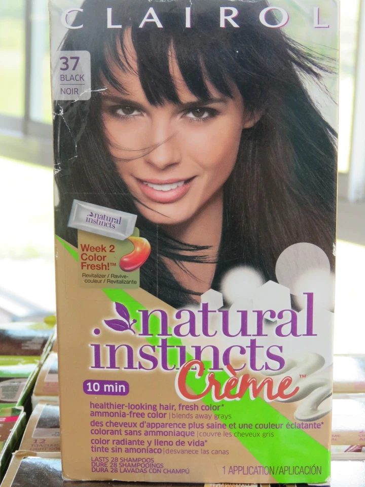 3 Clairol Natural Instincts # 37 Rich Black Espresso Creme Hair Color Dye