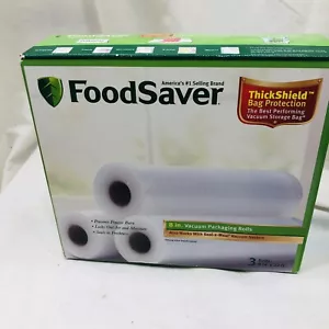 Food Saver Dicke Schild Vakuumbeutel 3 Rollen 8" x 22' Versiegelung Frische Neu im Karton - Bild 1 von 5