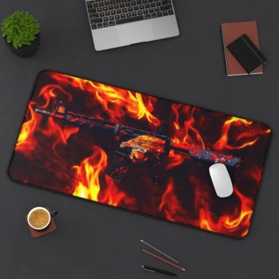 Gaming Mauspad CSGO Mousepad Schreibtischunterlage, M4A4 | Heulen 40x80 cm - Bild 1 von 4
