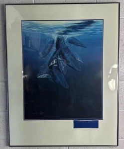 Robert Lyn Nelson Greenpeace Hawaii Print Coastal Whales Signed vintage 1989 - Picture 1 of 11