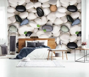 3D Weiße Steine H6672 Tapete Wandbild Selbstklebend Abnehmbare Aufkleber Erin - Bild 1 von 11