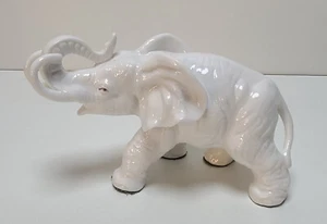 Vintage Lenwile Ardalt China White Elephant Figurine ~ Japan ~ #6928 - Picture 1 of 9