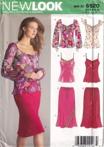 New Look Sewing Pattern 6520 Misses' Top Skirt Size 8-18 - Bild 1 von 2