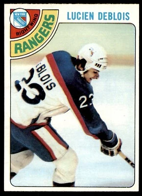 1978-79 TOPPS LUCIEN DEBLOIS ROOKIE ROOKIE NEW YORK RANGERS #136 - Image 1 of 2