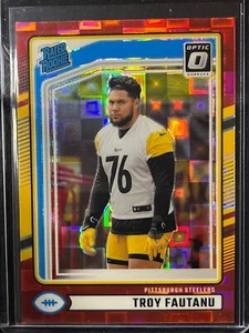 2024 Panini Donruss Troy Fautanu Rated Rookie Red Pandora Prizm Optic #360 - Picture 1 of 3