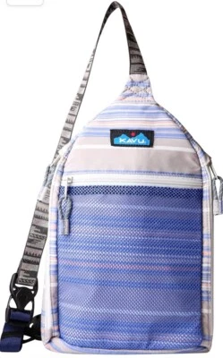 KAVU Yoho Sling Bag Crossbody Mini Backpack Water Resistant Pastel Stripe New - Image 1 of 4