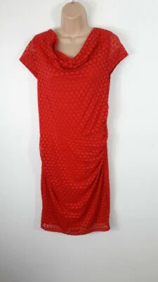 UTTAM BOUTIQUE ROT SPITZE VORDERSEITE A-LINIE KLEID GRÖßE UK 12 UVP £55 NH101 FF 10 - Bild 1 von 4