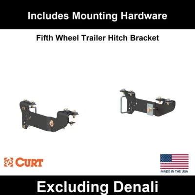 CURT 2007-2018 GMC Sierra 1500 Excluding Denali Custom 5th Wheel Brackets Foto 1 de 3