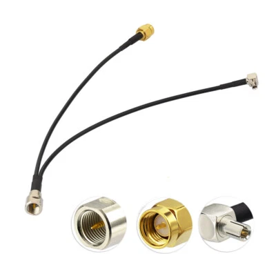FME Male to TS9 Male & SMA Plug Splitter Combiner Adapter Cable Pigtail RG174 6" - Image 1 of 3
