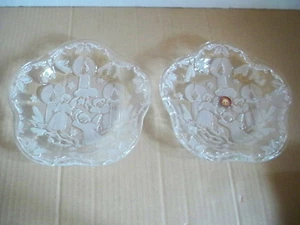 2 Plätzchenschalen Engelglasschalen Original Waltherglas D. ca : 21,5 cm - Bild 1 von 6